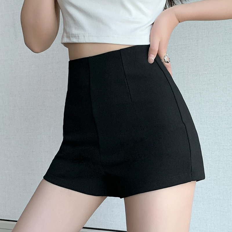 Black Suit Shorts Women's Spring and Autumn 2024 New Outer Wear Anti-Drain Safety Pants Underwear Missing Bottoming Hot Pants