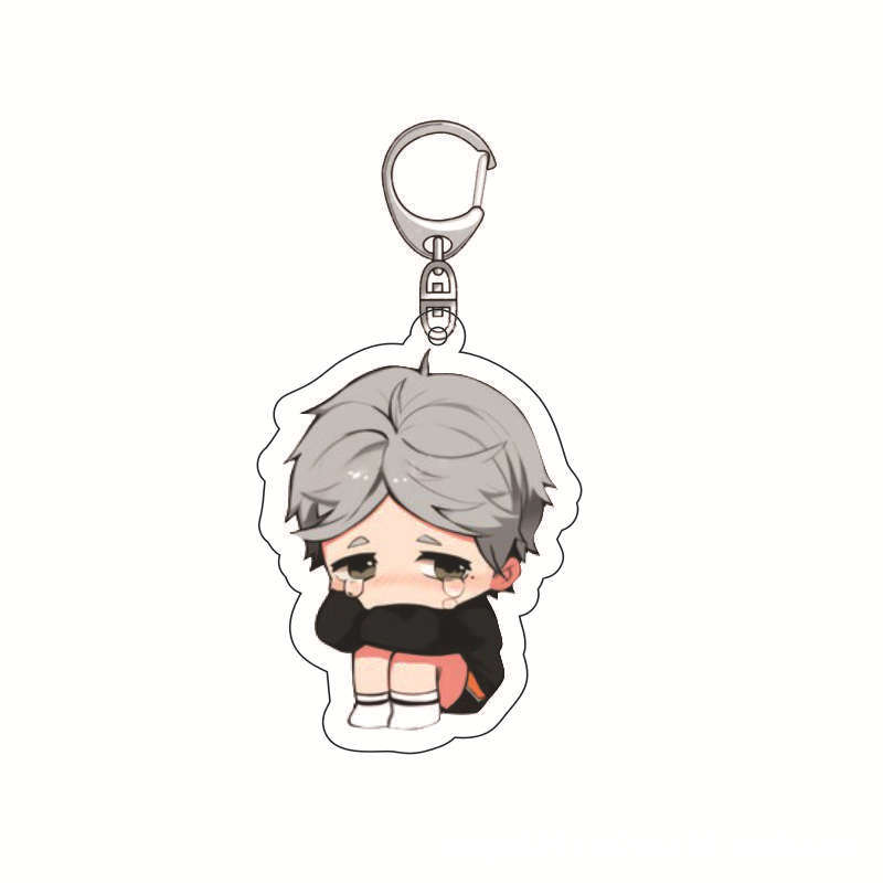 Picture of Anime Volleyball Youth Peripheral Keychain Shadow Mountain Feixiong Day Xiangyang Solitary Claw Grinding Cute Acrylic Pendant