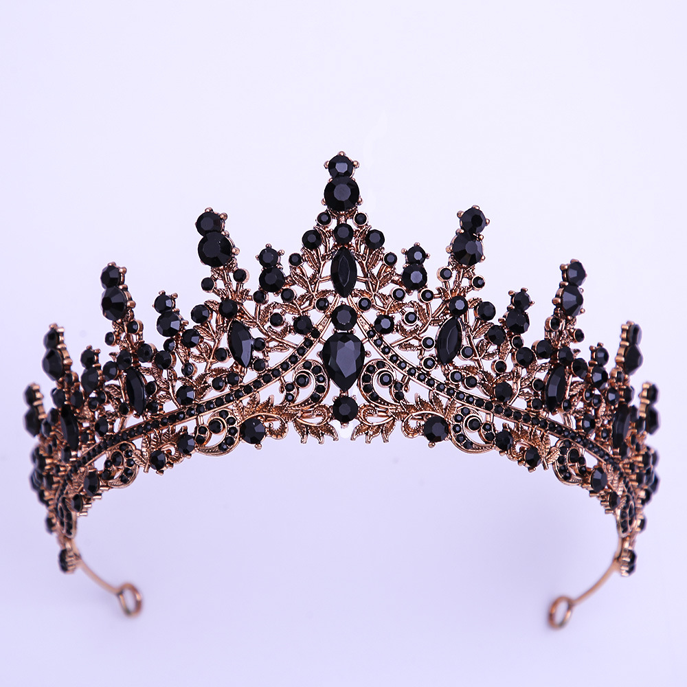 Picture of Bridal Crown New European-style headdress alloy with rhinestone crystal wedding dress accessories Amazon hair accessories