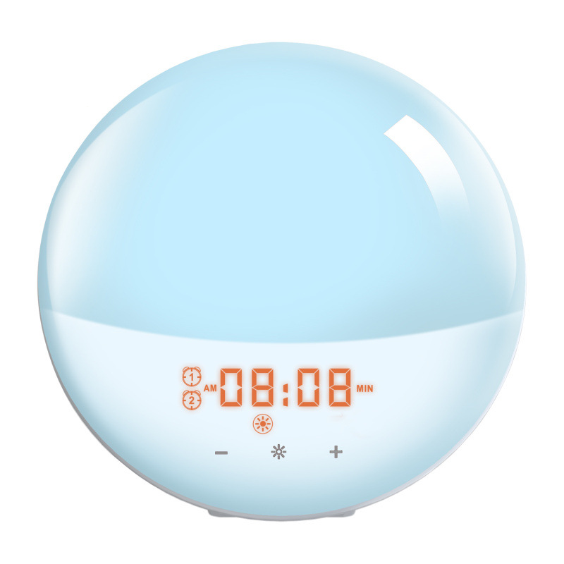 Picture of Popular touch colorful alarm clock wake-up light simulation Sunrise Sunset hypnosis atmosphere bedside table lamp nursing night light