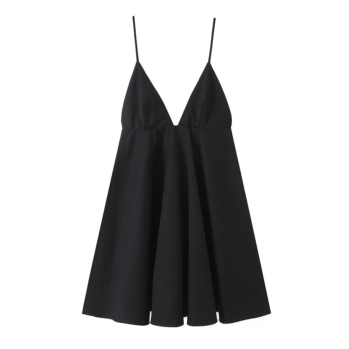 SAW AliExpress Independent Station Women's Wear European and American Style Simple V-Neck Sleeveless Sling Short dress 2563002