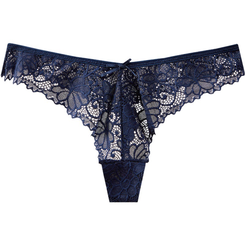 Low-Waist Sexy L Lace Thong Female Stylish Underwear Female Charming Temptation Hook Thong Underwear Female European and American