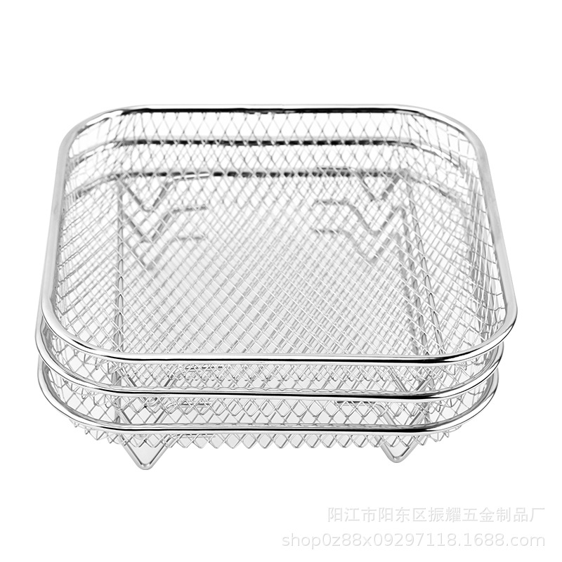 Picture of Multifunctional Air Fryer 304 Stainless Steel Edging Process Accessories Grill Steam Rack Multi-Layer Universal Kitchen Utensils