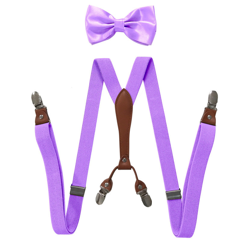 Picture of Cross-Border Supply 2.5cm Adult 4-Clip Elastic Suspenders Unisex Elastic Suspenders Set