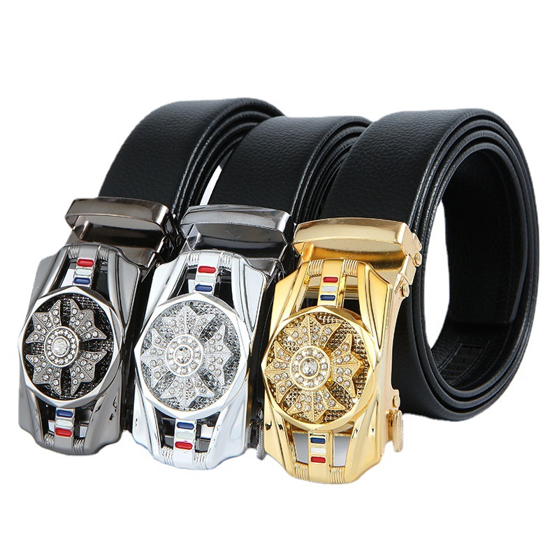 Picture of Belt Men's Time Run Belt Men's Business Trend Rotatable Automatic Buckle Pants Belt Douyin Live Broadcast Belt