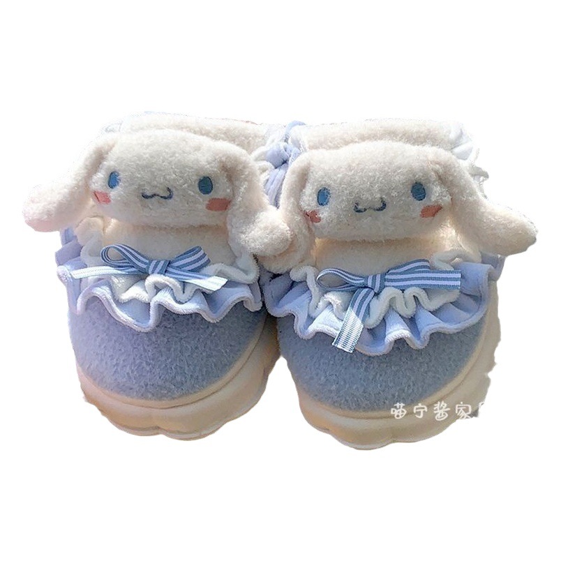 Yugui dog cotton slippers for women autumn and winter 2023 new indoor home drooping cute Internet celebrity thick-soled cotton slippers
