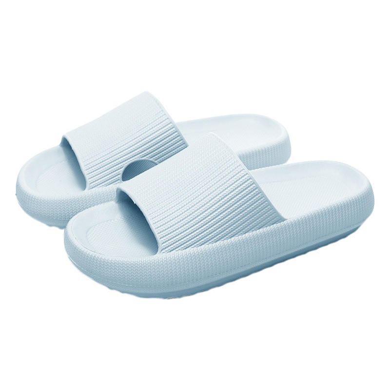 4cm Thick-Soled Slippers for Women in Summer Wholesale Bathroom Bathing Household Eva Soft-Soled Cross-Border Large Size Slippers with Poop Feeling