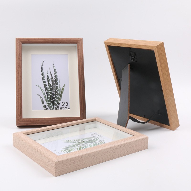 Picture of Creative wooden three-dimensional hollow photo frame set table plant specimen mounted picture frame children's oil painting wall frame wholesale