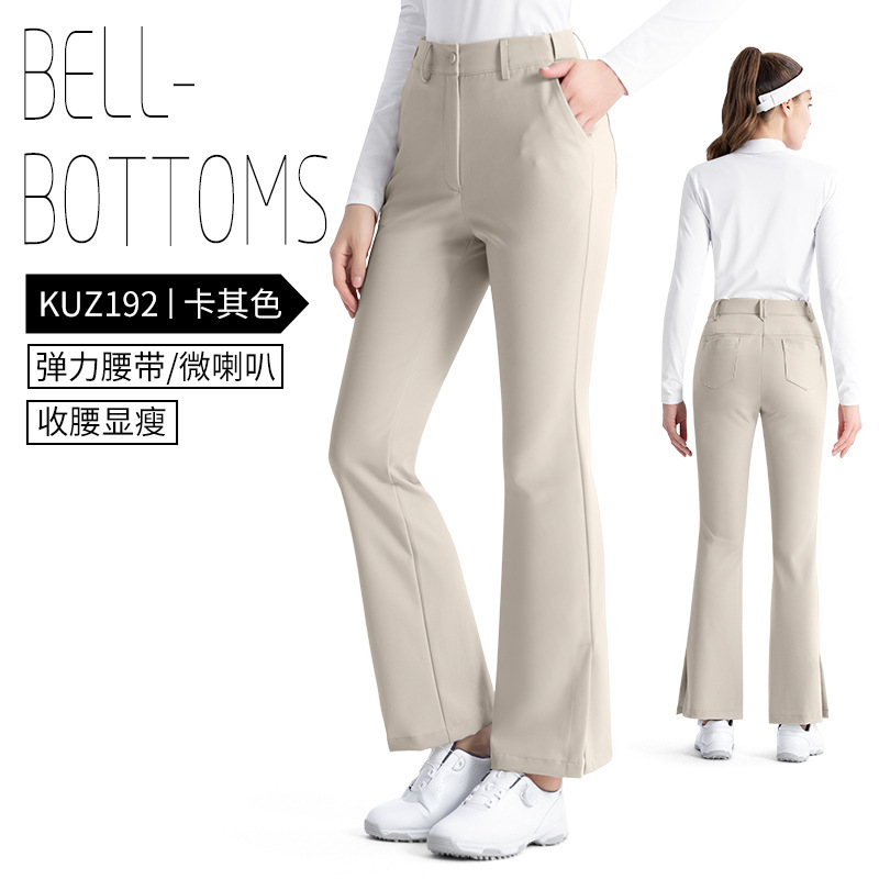 Picture of Pgm Golf Clothing Women's Autum Elastic Elastic Belt Micro-Flared Sports Fabric Slimming Look Pants