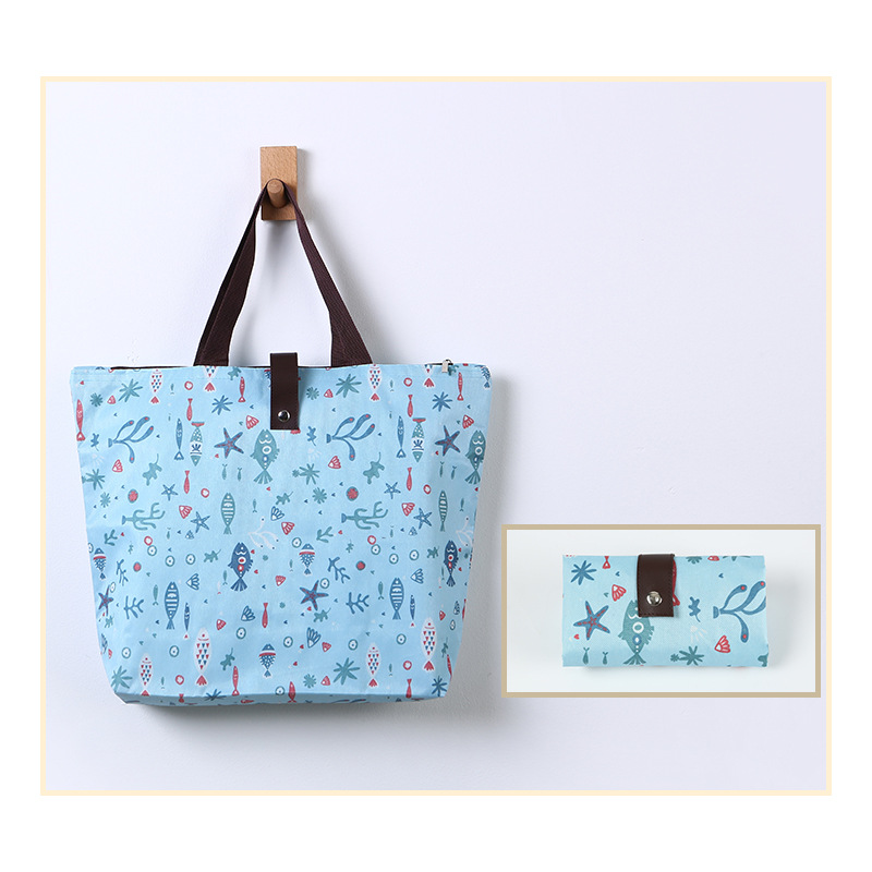 Picture of Oxford Cloth Foldableing Shopping Bag Satchel Shopping Bag Satchel Advertising Environmentally Friendly Foldableable Grocery Shopping Bag Customization