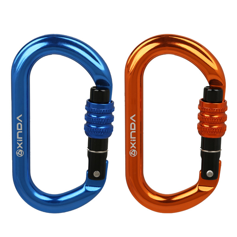 Picture of Xinda/Xinda O-Shaped Thread Buckle Main Lock Outdoor Rock Climbing Main Lock Safety Main Lock Carabiner Quick Release Lock Equipment
