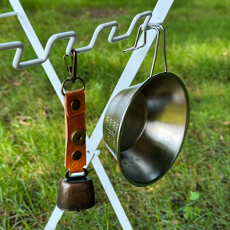 Picture of Outdoor Shelter Bear Bell Camping Atmosphere Wind Bell Pendant Keychain Accessories Hiking Reminder Bell Pet Hanging Bell