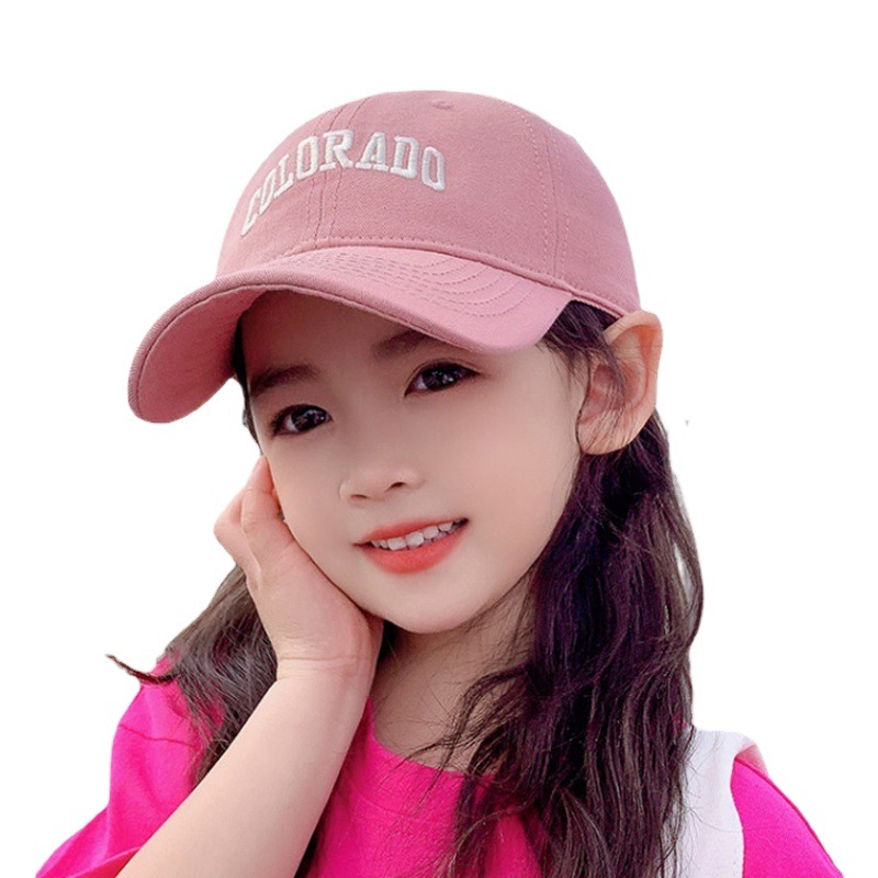 Children's Hat Baseball Cap Spring and Autumn Summer New Letter Thin Breathable Sunscreen Shade Boys and Girls Baby Cap