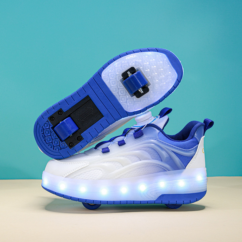 2025 New Summer and Autumn Luminous and Cool Heelys Shoes, High-Looking and Universal Two-Wheel Heelys Shoes for Boys and Girls