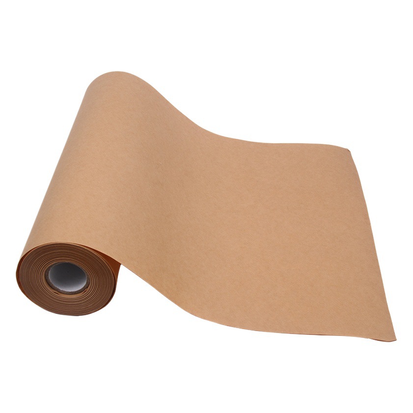 Small Roll of Brown Kraft Paper Roll Student Drawing Paper Gift Artwork Three-Dimensional Flower Wrapping Paper Creative Packaging