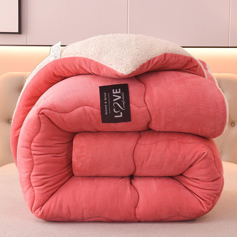 Picture of Milk velvet lamb velvet winter quilt quilt core spring and autumn quilt thickened warm autumn and winter quilt live group purchase wholesale
