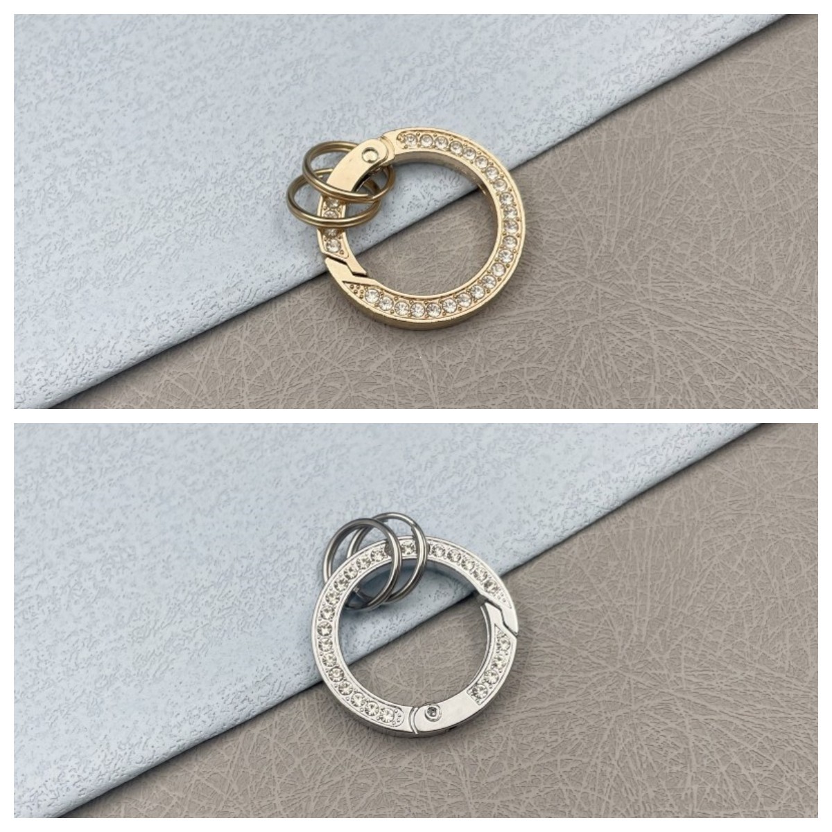 Picture of Diamond-Encrusted Creative Car Keychain with Anti-Lost Phone Number Plate Exquisite Key Chain Key Ring Jewelry Factory Wholesale