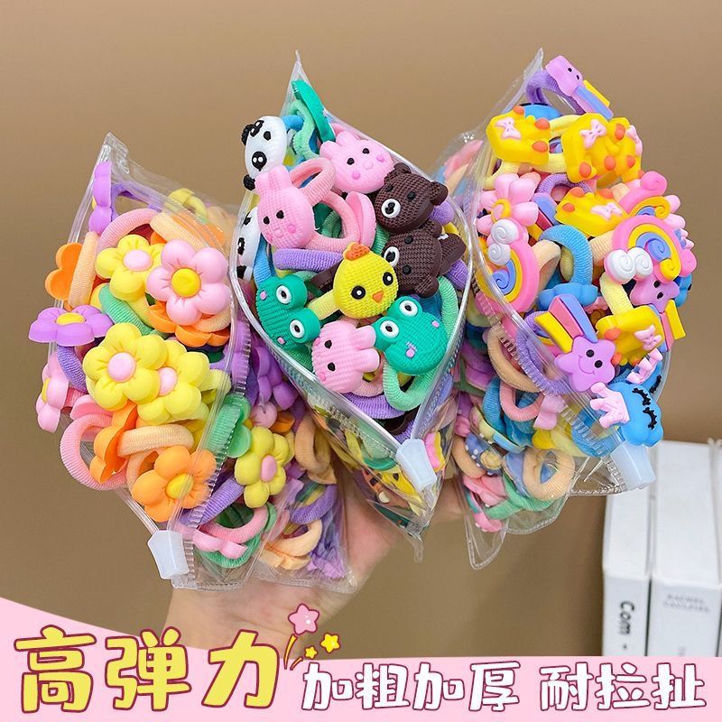 Girls' hair band rubber band children's hair tie rope baby girl does not hurt the hair rope little girl rubber band elastic