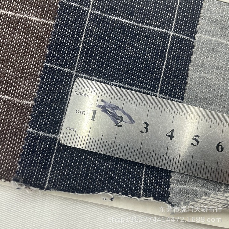 Picture of Spot supply knitted polyester cotton yarn-dyed plaid 200g plaid polyester cotton sweater yarn-dyed plaid
