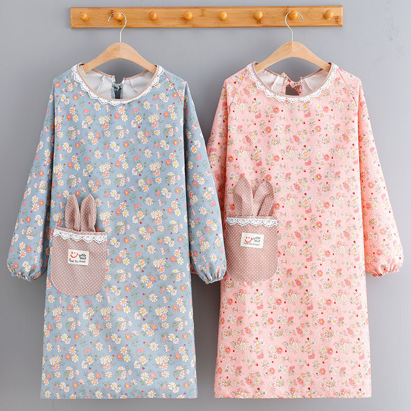 Picture of Pure Cotton Apron Kitchen Household Internet Celebrity Work Clothes Cover Clothes Special Catering and Cooking Women's New Style Clothing Fashion Waist