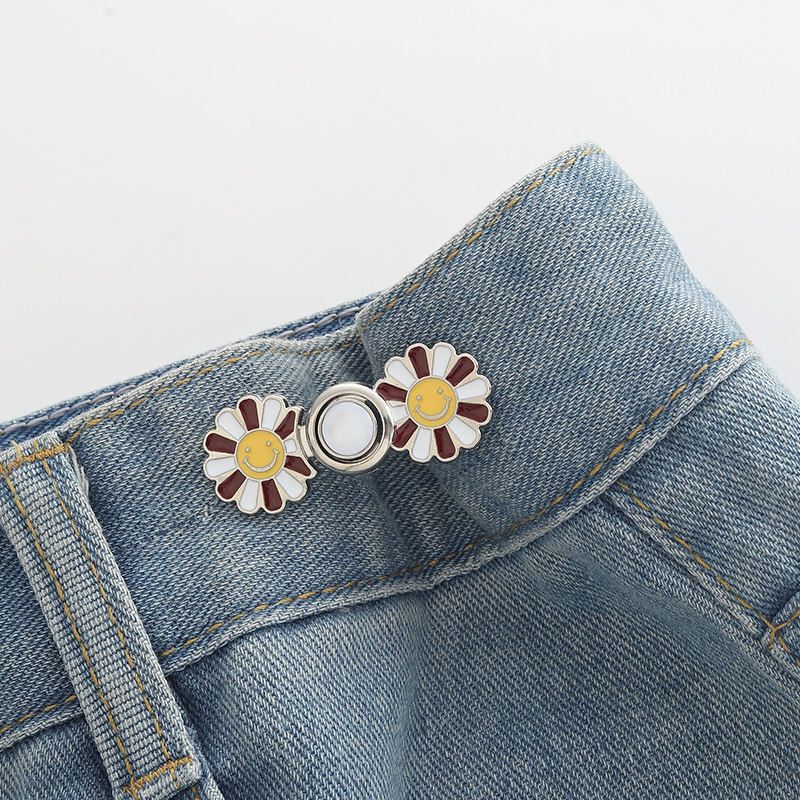 Picture of Chinese Knot Waist Buckle Pair Buckle Flat Bottom Removable Nail-free Seam-free Button Girl's Trouser Skirt Waist Size Change Artifact