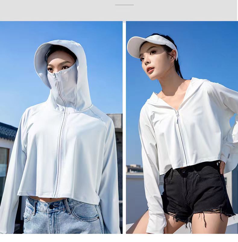 Shawl sun protection clothing women's summer UV protection big brim sun protection breathable coat Ice Silk sun protection clothing