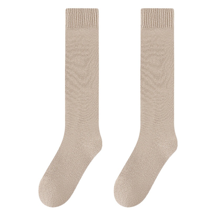 Socks women's autumn and winter thick terry socks Korean thin calf students knee socks Japanese cold-proof warm long socks