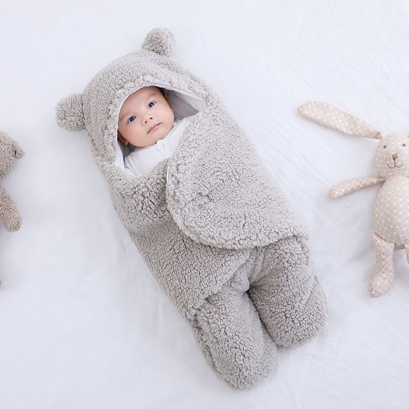 Picture of Coated Baby Newborn Baby Sleeping Bag Anti-Scare Swaddling Baby Supplies for Newborn Baby in Autumn and Winter