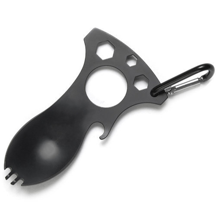 Picture of Outdoor Portable Tools Camping Equipment Outdoor Multifunctional Emergency Stainless Steel Spoon Fork Bottle Opener Wrench