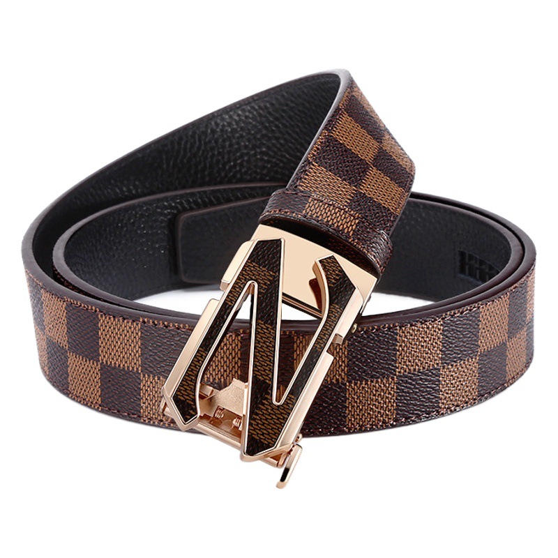 Belt men's fashion letter alloy automatic buckle fashion casual pants with Joker business belt stall supply wholesale