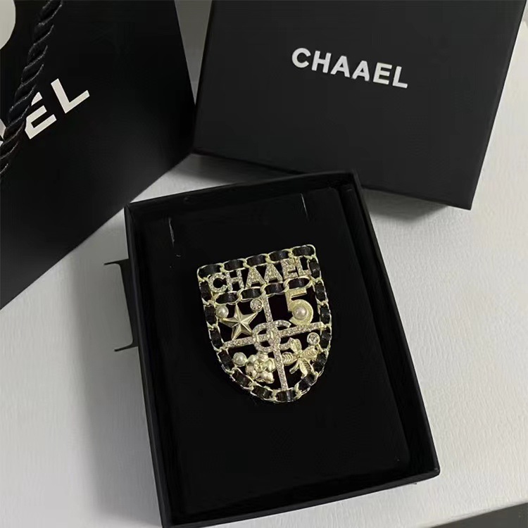 Picture of 2023 Autumn and Winter New High Quality Fragrance c Letter Brooch Retro Antique Chest All-match Simple High-end