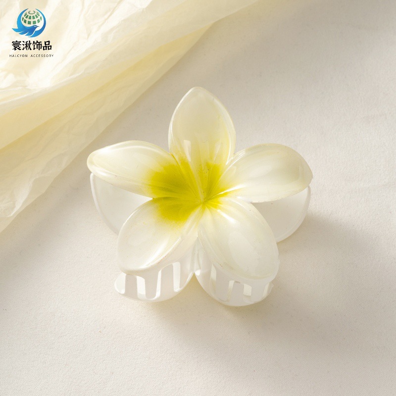 Picture of Cross-border egg flower clip large high-grade gradient Flower hairpin back head updo ponytail shark clip headdress