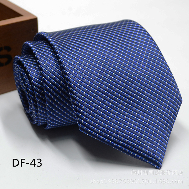 Picture of Tie business formal men's tie polyester yarn Arrow 8cm business tie