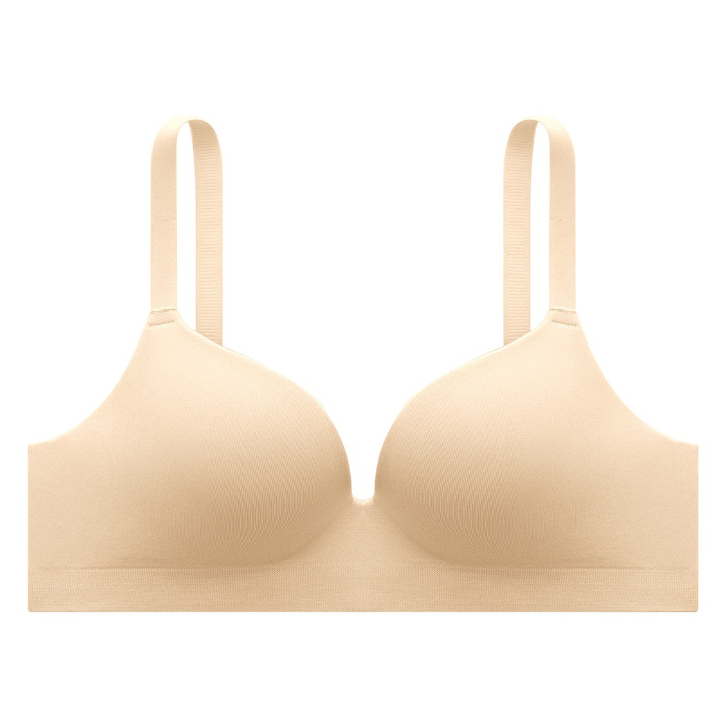 Seamless Underwear girl gathered small chest breast contracting breast anti-sagging non-empty cup thin breathable simple sports bra
