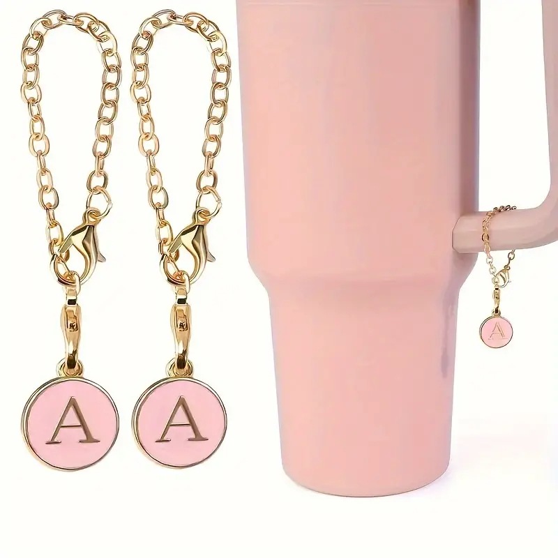 Picture of Keychain backpack Cup accessories chain strip lobster buckle hanging English letters digital chain cute Jewelry pendant