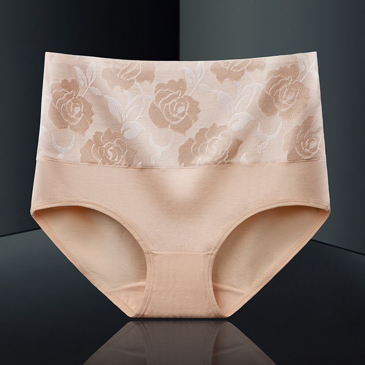 Picture of Morning Beauty Large Version Pure Cotton High Waist Tummy Control Women's Underwear Fat mm Pure Cotton Women's Underwear Factory Direct Sales 629