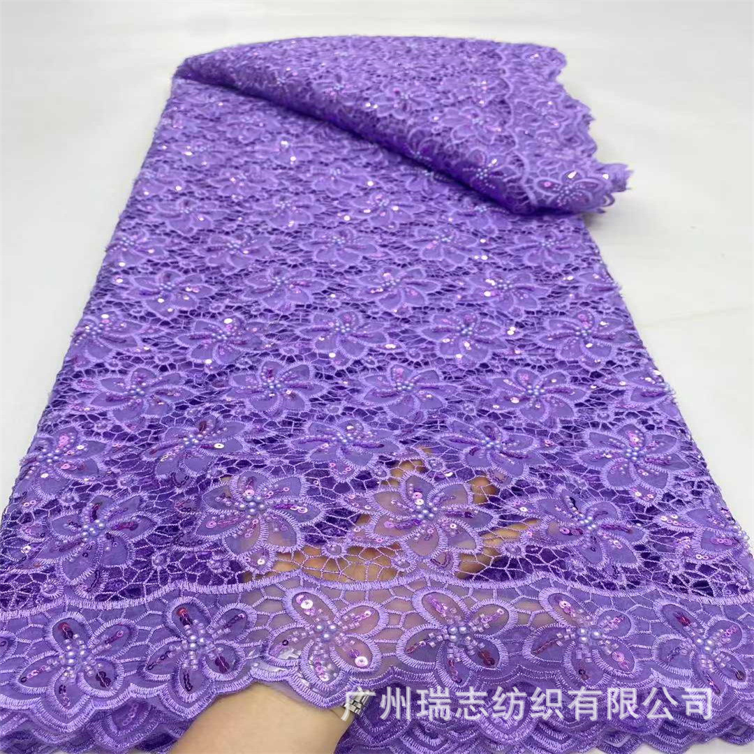 In stock, laser embroidered fabric, beaded pieces, lace, evening gowns, women's openwork, openwork, embroidered fabric, African lace