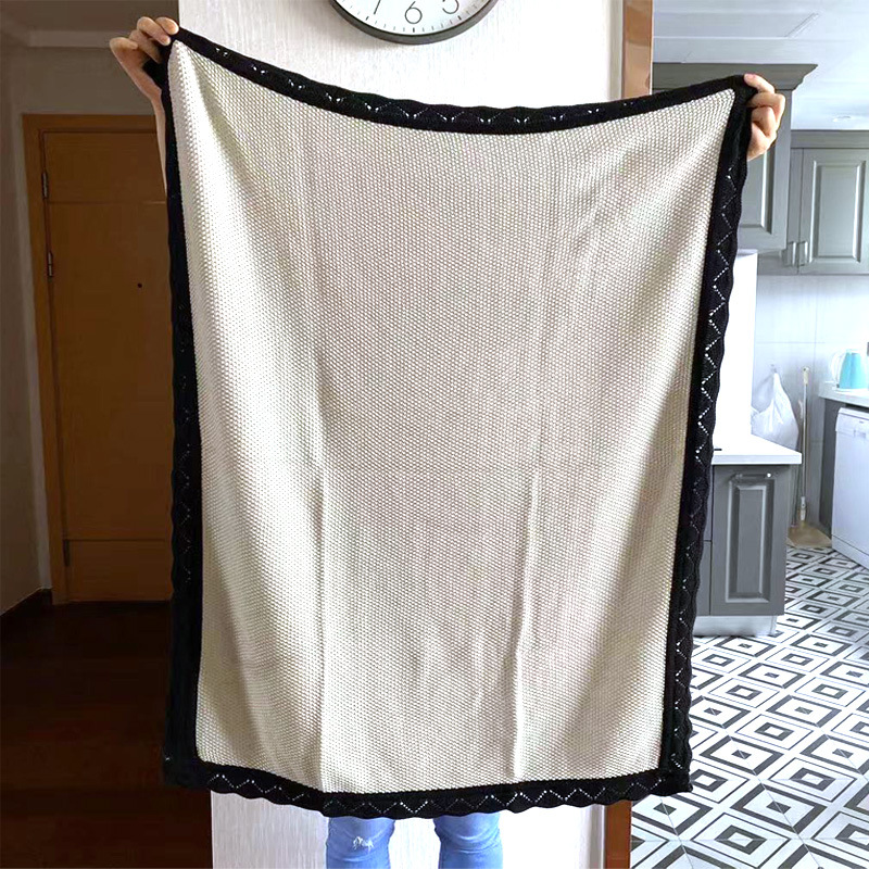 Picture of INS Foreign Trade Norway Nordic Baby Cotton Knitted Blanket Baby Blanket Push Car Blanket Baby Blanket Line Blanket