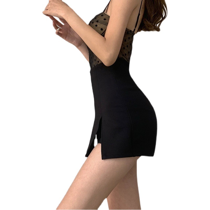 Summer New A-Line Culottes for Women, High-Waisted, Slim, Slit, Hip-Covering Skirt, Small Fat M, Large Size Commuter Half-Length Shorts