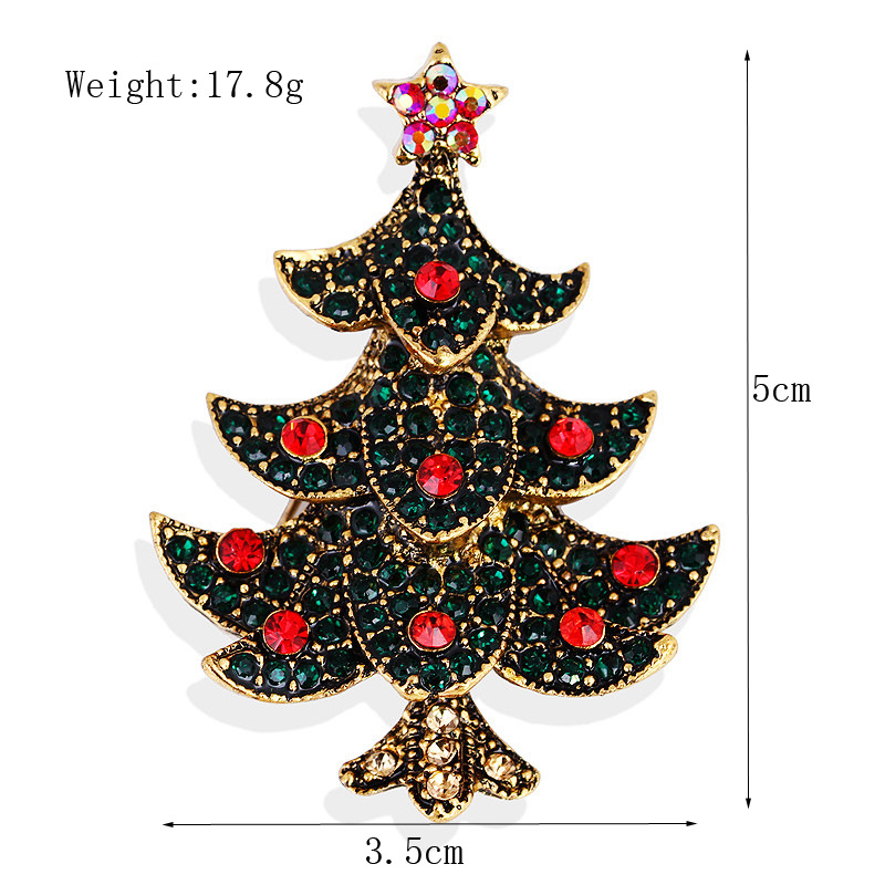 Picture of Lanhao European and American New Fashion Christmas Brooch Christmas Tree Shoes Elk Wreath Snowflake Bell Pin Women
