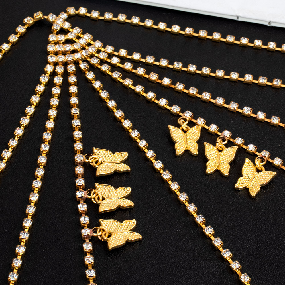 Picture of Cross-border Hot Sexy Full Diamond Environmentally Friendly Body Chain European and American Fashion Nightclub Bikini Rhinestone Multi-layer Chest Chain Accessories