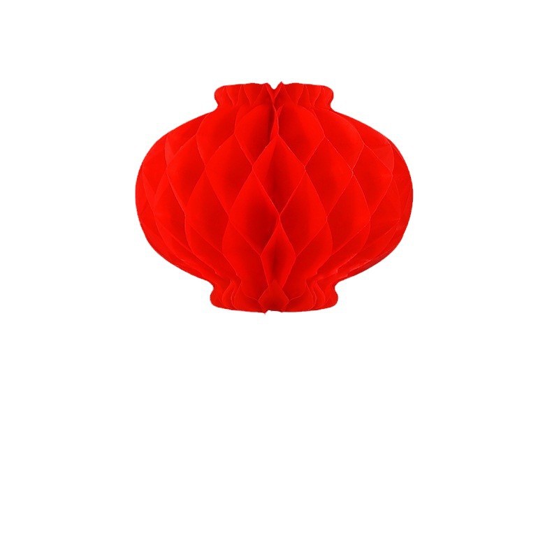 Picture of Thickened Plastic Paper Lanterns Wedding Festive Small Red Lanterns Series Honeycomb Lanterns Foldableing Decorative New Year Lanterns