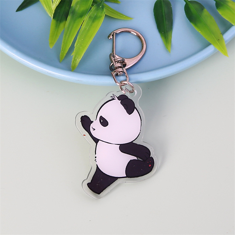 Picture of Cartoon panda keychain acrylic pendant student holiday small gift decoration ornaments cute key chain accessories