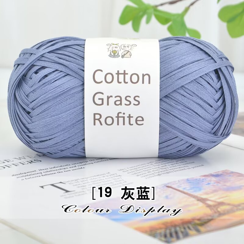 Picture of New Cotton Straw Raffia Paper Straw Hook Hat DIY Special Thread Summer Hat Handmade Straw Bag