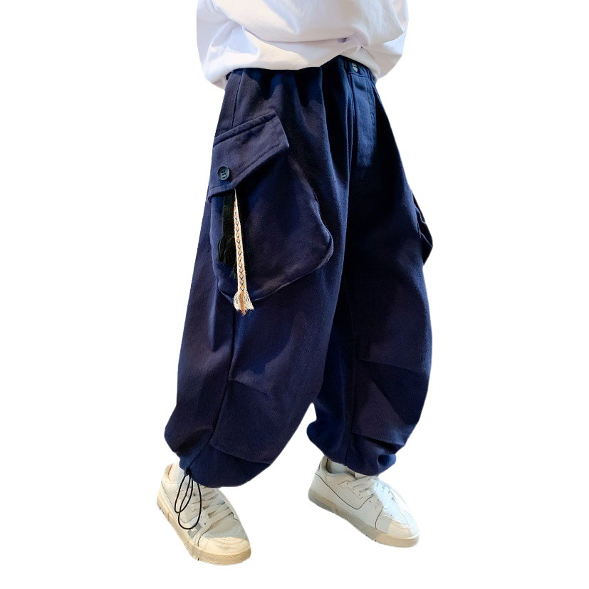 Boys' Pants Autumn 2023 Autumn New Children's Casual Pants Large Boys Loose Trousers Spring and Autumn Trendy