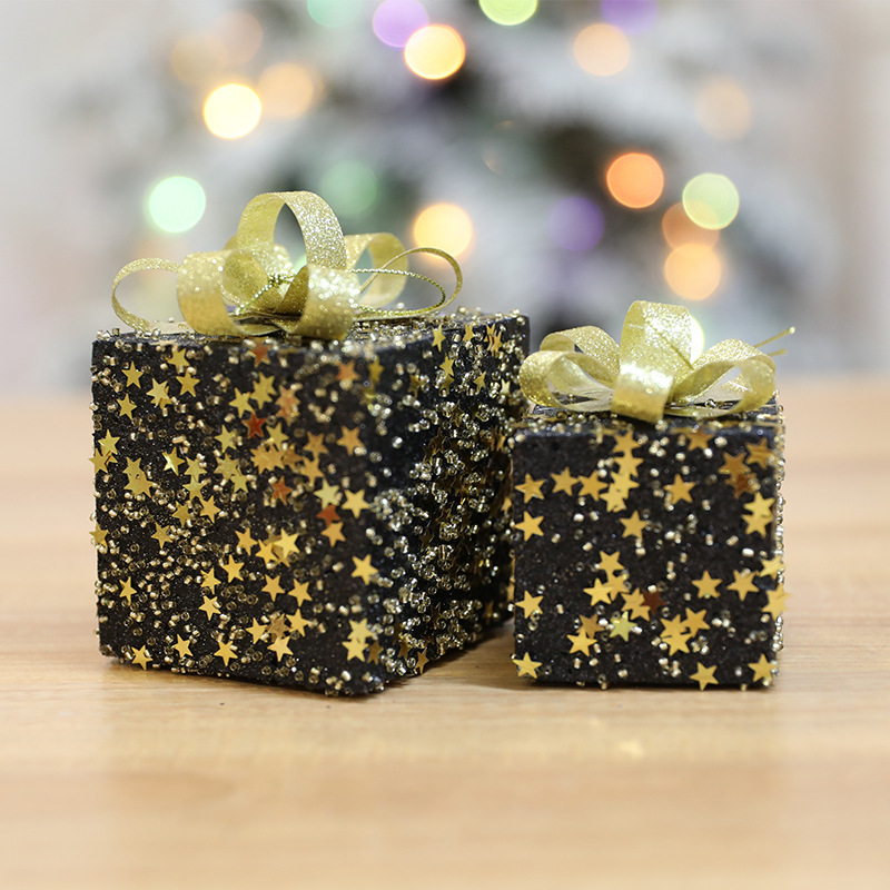 Cross-border wholesale supply chain Christmas decoration gift box pendant Christmas tree pendant gift box pendant modeling decorations