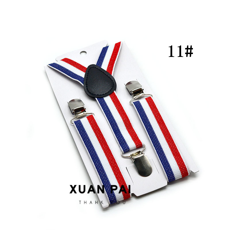 Picture of Children's 2.5cm Strap Clip Vintage Striped Series Boys and Girls Universal Suspender Belt Baby Autumn and Winter Pants Clip