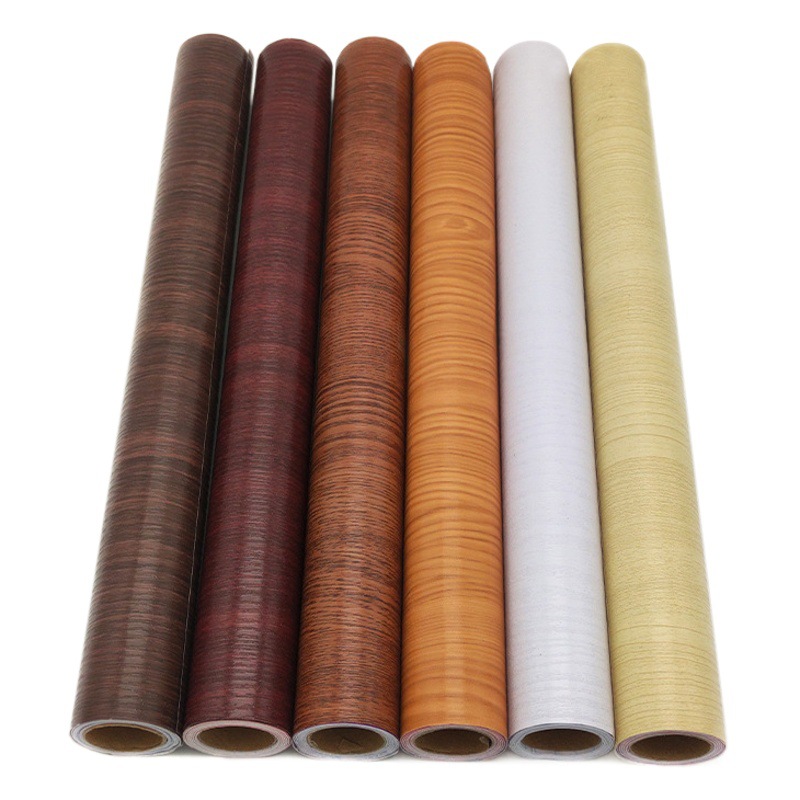 Customized Wood Grain Stickers Self-Adhesive Wallpaper Desktop Cabinets Waterproof and Moisture-Proof Kitchen Stickers Furniture Renovation Stickers on the Floor