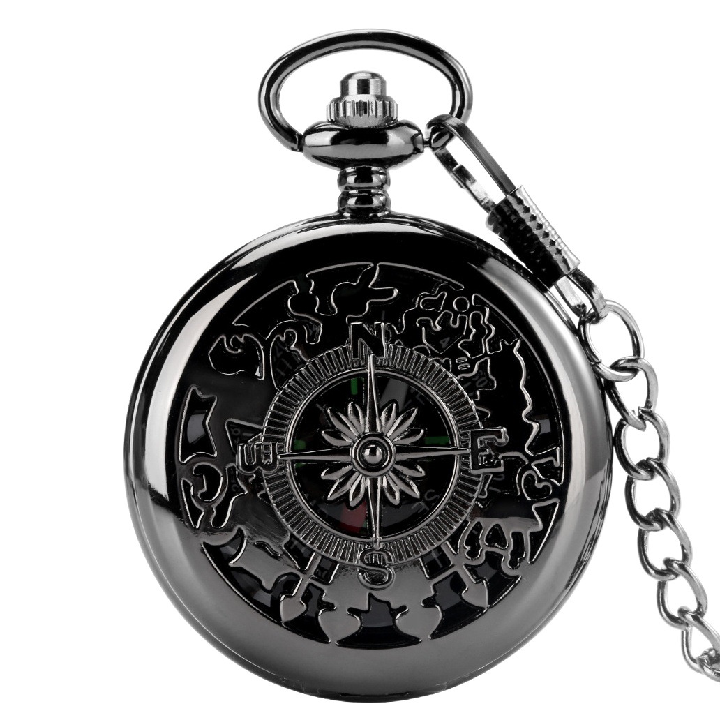 New Compass pocket watch outdoor mountaineering adventure equipment flip compass pocket watch factory in stock wholesale