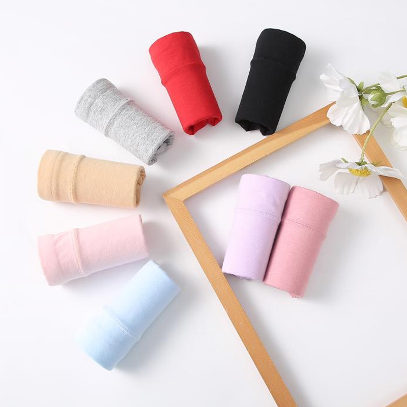 Picture of Mid-waist ladies cotton underwear Mid-waist pure cotton solid color briefs Large size pure cotton ladies underwear manufacturers